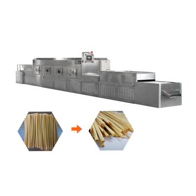 China Continuous direct paper straw drying machine microwave straw paper medicine treatment plant supply desiccator machine for sale