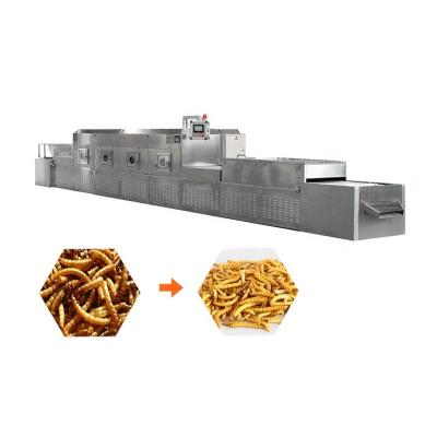 China Medicine Curing Type Microwave Mealworm Dehydration Machine Insect BSF Dryer Oven Mealworm Tunnel Microwave Tunnel Drying Material for sale