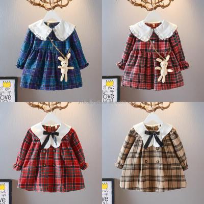 China wholesale Anti-wrinkle spring full sleeve dress autumn and winter dress and purple princess children's summer girl retro dress for sale