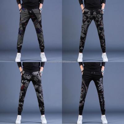 China 2021 new men's QUICK DRY diamond black sequins men's jeans pants fashion slim jeans pants wholesale for sale