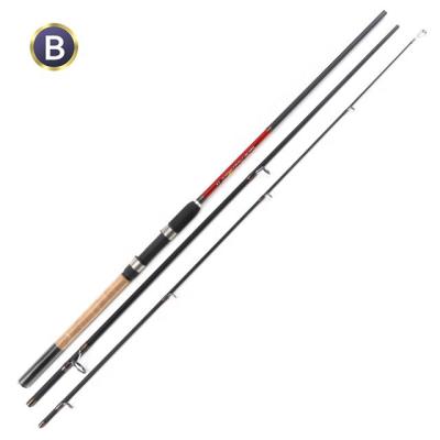 China Cheap Carbon Fiber 3 Section Rod Solid Carbon Fishing Rod 2.7m Power Fishing Rod Surfcasting Fishing Rods for sale