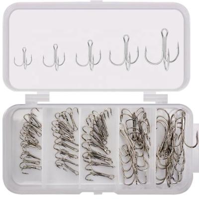 China Sharpen Hot Sale 50Pcs Carp Fishing Hook Set High Carbon Steel Box Bass Fishing Hooks Fishing Hook for sale