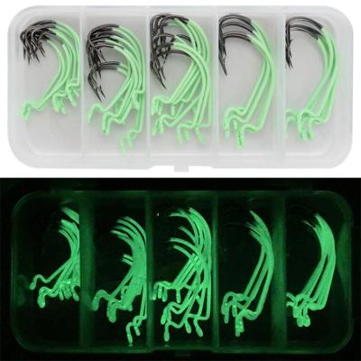 China High Carbon Steel Hooks Fish Hook 2021 New Arrival 40Pcs High Carbon Steel Bright Set Crank Set Hook Set Carp Fish Hook for sale