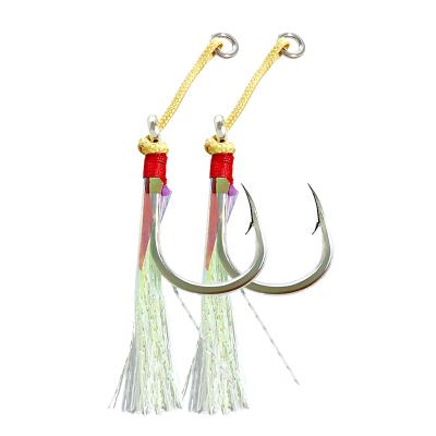 China Bass Fishing Jig Hook 3.1/4.5cm Luminous Carbon Steel Fish Hooks Carbon Steel Fish Hook With Line for sale