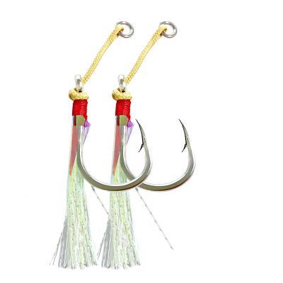 China Bass Fishing Jig Hook 3.1/4.5cm Carbon Steel Fishhook Sea Fish Hook Luminous Carbon firged for sale