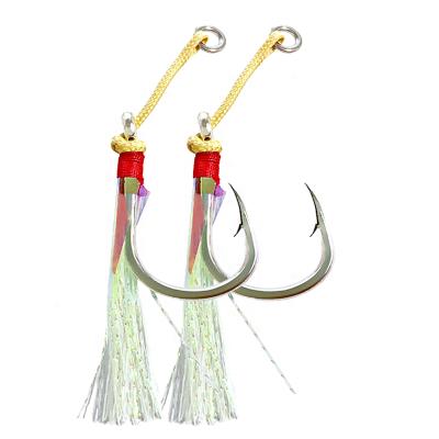 China Luminous High Carbon Steel Hooks 2/0 Sea Fish Hooks Bass Fishing Jig Hook 3.1/4.5cm Carbon Steel Fishhook for sale