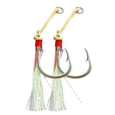 China Luminous Bass Fishing Jig Hook 3.1/4.5cm Carbon Steel Fish Hooks for Fishing Tyed Hooks for sale