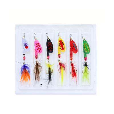 China High Quality Metal Spinner Lure Set Fishing Blade Lure Combo Hard Metal Artificial Lure For Saltwater Freshwater for sale