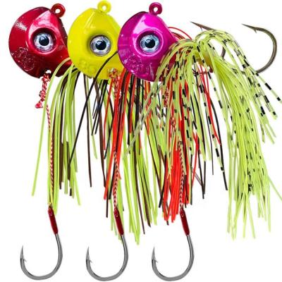 China 3D Fisheye Fishing Lure Jig 40g 60g 80g 100g Jig Heads Rig Lead Hook Barb Lead Bait Fish Lure On Sale for sale