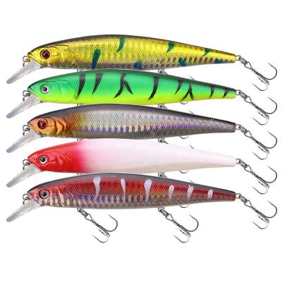 China ABS Plastic Vivid Hard Minnow Lures Fresh Saltwater Bass Lure Triple Hook Minnow Lure for sale