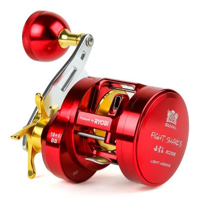 China Top Sale RYOBI Metal Body Fighting Shark High Quality Slow Building Reel Fishing Reel Red Sea Fishing for sale