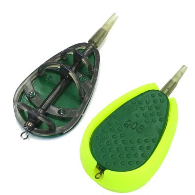 China Built-in Method Flat Feeder and Bait Mold 30g/40g/50g Carp Fishing Feeders Accessories Set Quick Release Flat Method Feeder and Bait Mold for Carp Feeders for sale