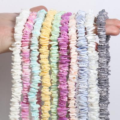 China DIY Jewelry Making Wholesale Diy Colorful Natural Irregular Square Loose Shell Beads Bracelet Necklace For Jewelry Making for sale