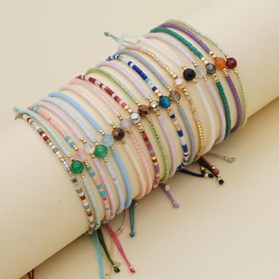 China Other 2022 Fashion To Customized Handmade Jewelry Bohemia Adjustable Miyuki Stone Seed Beads Bracelet For Girls Bracelet Women Women for sale