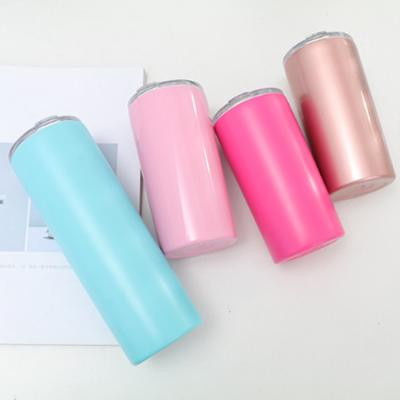 China Viable Insulated Vacuum Stainless Steel Tumbler Customized Coffee Travel Mug With Straw for sale