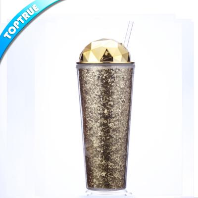 China Amazon Sustainable Hot Selling Mug Can Plastic Tumbler With Straw for sale