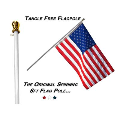 China FLY 6ft Rotation Freely 2 Position Aluminum Alloy Telescopic Flexible Flag Pole Set for sale