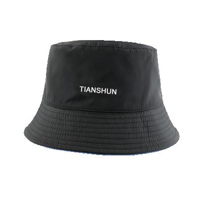 China Fashion soft comfortable cheap polyester factory price bucket hats embroidery printing reversible logo for sale