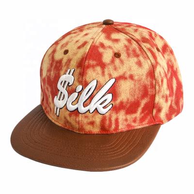 China JOINT brand cheap high quality fashion cotton embroidery logo embroidery logo leather hip hop sports peak flat brim bill snapback hats for sale