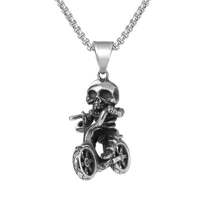 China Vintage Design Punk Mens Custom Logo Fancy Pendants Charm Stainless Steel Pendant for sale