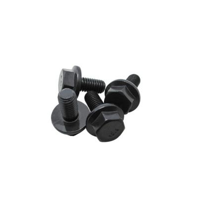 China Factory Supply Black Steel Yongnian Oxide Hex Flange Bolt for sale