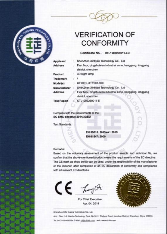 CE - Shenzhen Xintiyan Technology Co., Ltd.