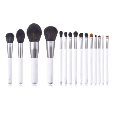 China Angular Blush 15 Pieces Good Quality High End Brush Set Makeup Smudge Ink With Fluffy Hair Brush for sale