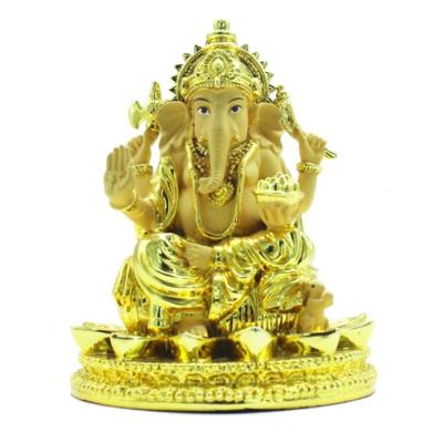 China India Ganesh (Ganesha) Hindu Elephant God of Success. Good protection. Gold powder mixed with resin - the finish with gloden color for sale