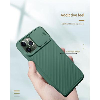 China Silicon camera mobile phone protective case for iphone11 pro with camera slide cover 300 for sale