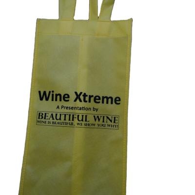 China FREE SAMPLE Guangzhou Manufacturer Supply High Quality Custom Printing Handled Logo With Handle Non Woven Wine Bag For Promotion Gift for sale