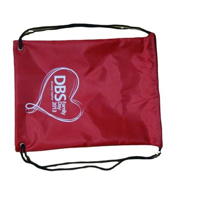 China Guangzhou Manufacturer FREE SAMPLE Recyclable Custom Logo Polyester Fabric Shopping Nylon Drawstring Bag For Europe for sale