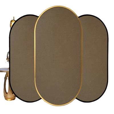 China Home Decoration Metal Mirror Frame Luxury Stylish Modern OEM Round Mirror Frames Brushed Gold Mirror Black Silver Aluminum Frame for sale