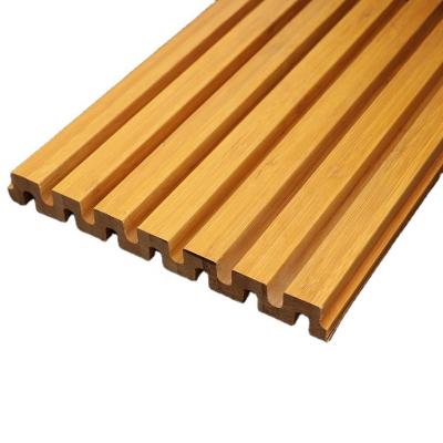 China Modern Decorative Bamboo Solid Bamboo Cladding Wall Panel Indoor Bamboo Wall Panel Paneling For Home Decoration for sale