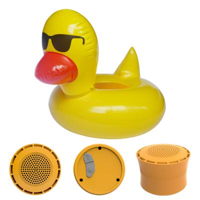 China Duck Floating Wireless Unique Inflatable Waterproof IP67 Bluetooth Wireless Speaker for sale