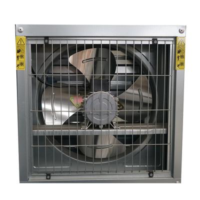 China Construction Work Breeding Factory Greenhouse Chicken Pig Farm Hammer Fan Galvanized Box Fan For Poultry Farm Greenhouse Workshop for sale