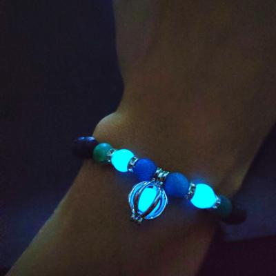 China None Natural Stone Bangle Bracelet Elastic Wholesale New Luminous Jewelry Bracelet for sale