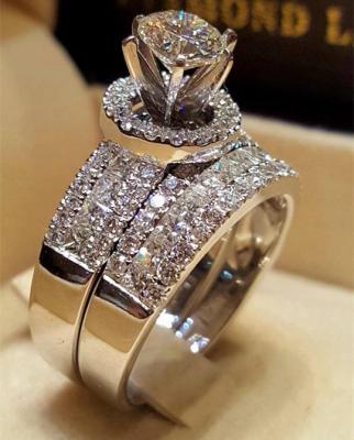 China Newspaper Used New Place Princess Cubic Zircon Crystal Rings For Women Wedding Luxury Piston Ring Engagement Rings Luxury Jewelry for sale