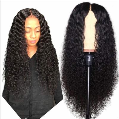 China Afro Kinky Curly Long Black Brazilian Curly Lace Front Ladies Hair Real Hair For Natural People Braiding Small Curly Hair 13*4 Wigs for sale