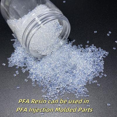 China PFA Resin In PFA Injection Molded Parts For Precision Components Requiring High Chemical Resistant for sale