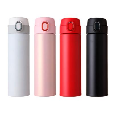 China 350ml 500ml Thermo Bottle One Of Viable Hand Open Auto Lid Good Sealing Double Wall Stainless Steel Insulated Vacuum Water Bottles for sale