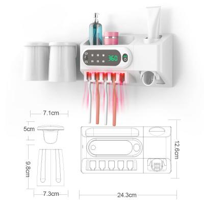 China Viable Concise Style Toothbrush Sterilizer Mini Sterilizing Multiple Electric Toothbrush Wall Mounted Sterilizer for sale