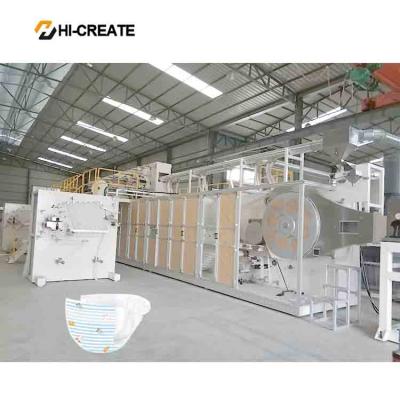 China Factory Belt Baby Diaper Production Line Big Certificate Full Automatic Baby Diaper Production Line Making Machine for sale