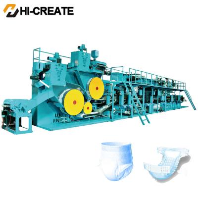 China Factory Production Full Servo Machinery Disposable Adult Paper Diaper for sale