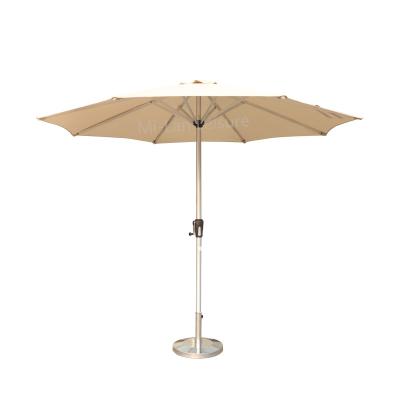 China Durable 48mm Modern Luxury Aluminum Frame Garden Patio Umbrella With Crank for sale