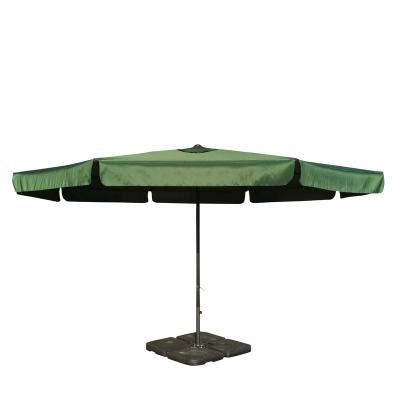 China Modern 4.5M Wide Custom Color Outdoor Furniture Garden Umbrella Steel Market Patio Umbrellas With Crank for sale