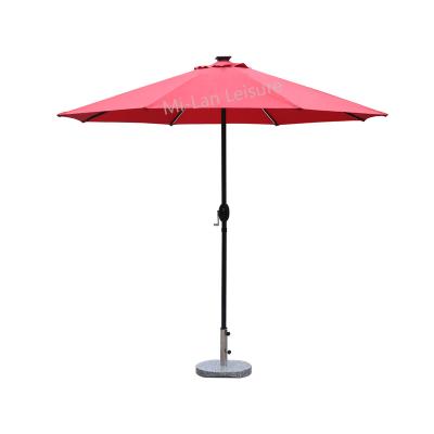 China Wholesale Custom 9ft Modern Polyester Outdoor Upright Beach Sun Patio Umbrella for sale