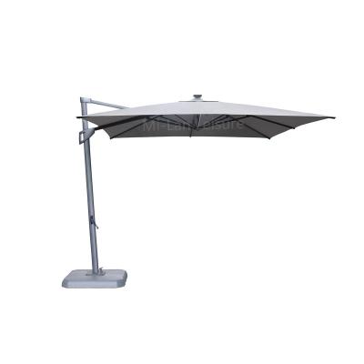 China 3x3M Outdoor LED Modern Aluminum Cantilever Umbrella Parasol for sale