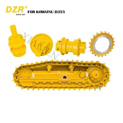 China Volledige onderstel voor Komatsu D355 Alle series Top Track Roller Idler Sprocket Segment voor onderstel onderdelen Te koop