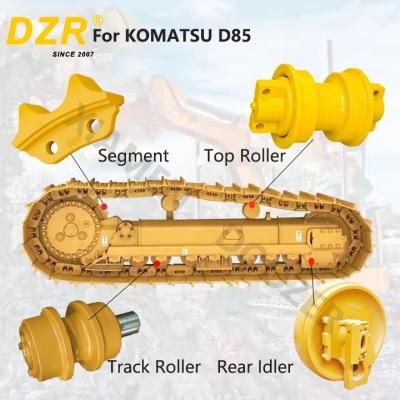 China Volledige onderstel voor KOMATSU D85 Alle serie Top Track Roller Idler Sprocket Segment voor onderstel onderdelen Te koop