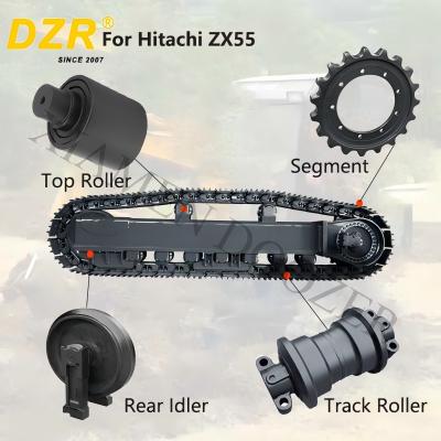 China Conjunto de carroceria inteira para Hitachi ZX55 Todas as séries de rolos de pista superior, pedaços de roda para peças sobressalentes de carroceria à venda